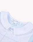 Tartine et Chocolat Blue Cotton Dot Embroidered Footie