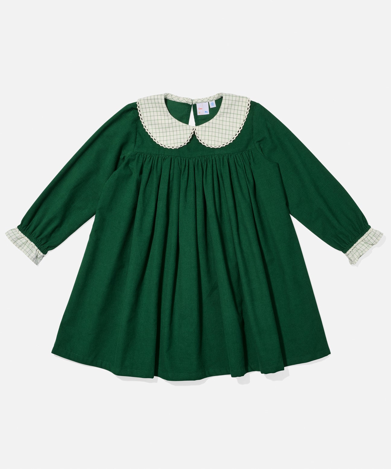 Delphina Dress- Green Corduroy – The Little NY