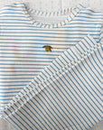 Blue Stripe Organic Cotton Set