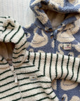 Konges Erba Stripe Fleece Bunting
