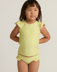 Petite Fleur Cap Sleeve Swim Set