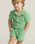Gustavia Green Terry Cloth Polo