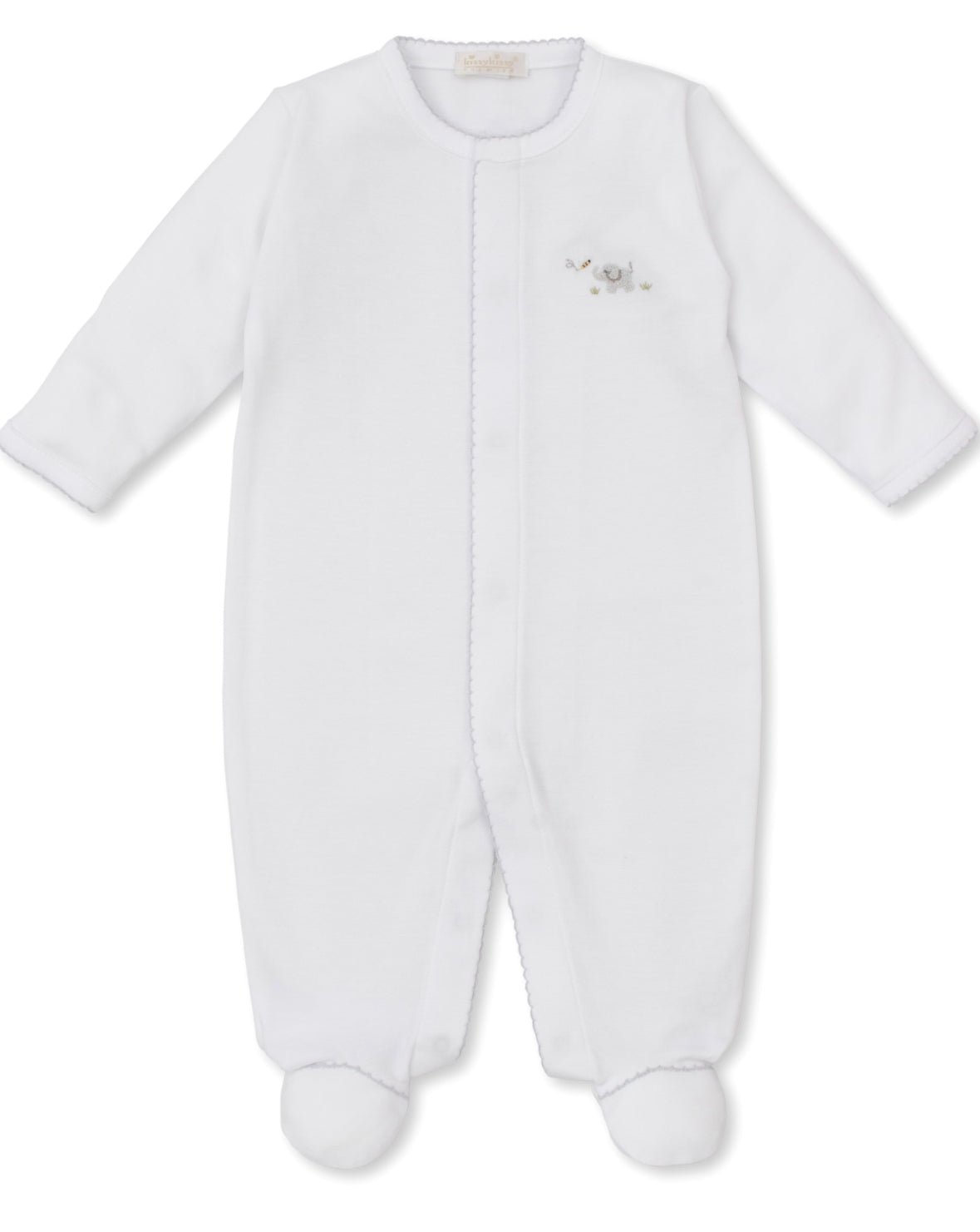 Kissy Kissy Elephant Embroidered Footie