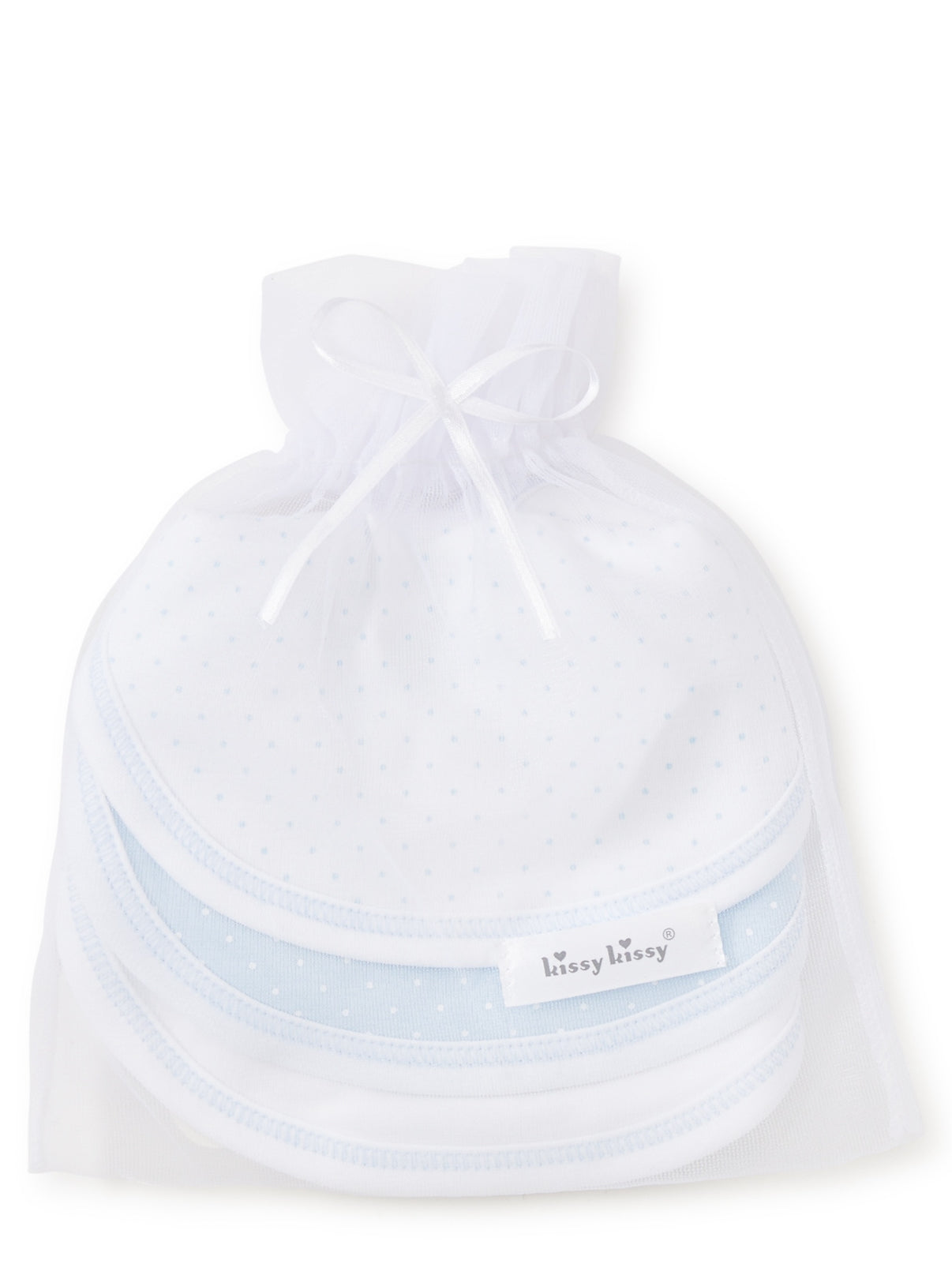 Kissy Kissy Blue Bib Set (of 3)