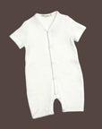 Organic Cotton Pointelle Shortseleve Coverall