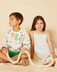 Recycled Cotton Beach Print Sweatshirt