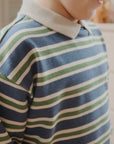 Striped Sweatshirt Polo