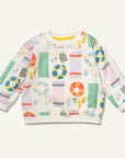 Recycled Cotton Beach Print Sweatshirt