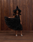 Black Clara Dress w/ Silver Stars