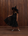 Black Clara Dress w/ Silver Stars