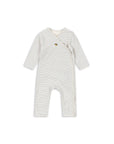 Blue Stripe Organic Cotton Romper