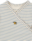 Blue Stripe Organic Cotton Romper