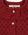 Dahlia Shimmer Red Cardigan