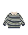 Striped Sweatshirt Polo