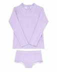 Lavender Stripe Rashguard Set