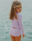Lavender Stripe Rashguard Set