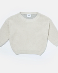Pearl Grey Chunky Knit Sweater