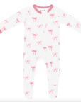 Ribbon Bows Zippered Footie