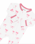 Ribbon Bows Zippered Footie