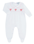 Heart Smocked Footie