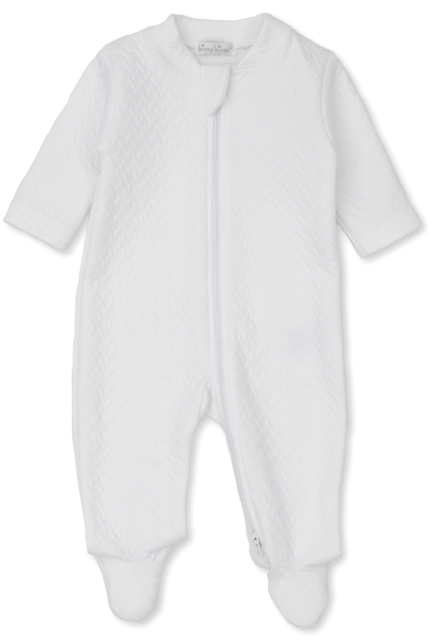 Kissy Kissy Jacquard Zip Footie