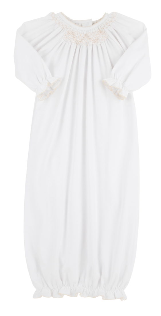 Palmetto Pearl Sweetly Smocked Greeting Gown by The Beaufort Bonnet Company