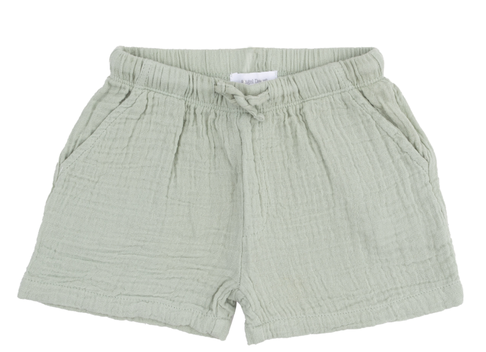 Muslin Desert Green Shorts