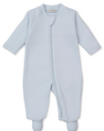Kissy Kissy Blue Jacquard Zip Footie
