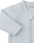 Kissy Kissy Blue Jacquard Zip Footie