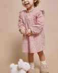 Buho Burgundy Speckle Baby Dress