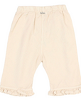 Buho Ivory Ruffle Corduroy Baby Pant