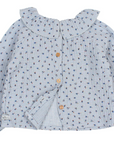 Buho Blue Floral Blouse