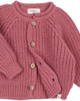 Buho Raspberry Cardigan