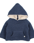 Buho Navy Waffle Zip Back Jacket