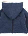 Buho Navy Waffle Zip Back Jacket