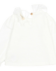 Buho Ivory Ruffle Neck T-Shirt