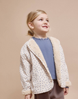 Girls Fleece Lined Floral Jacket