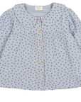 Girls Soft Blue Floral Blouse
