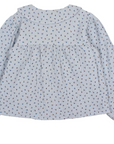 Girls Soft Blue Floral Blouse