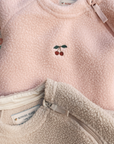 Konges Cherry Embroidered Fleece Bunting