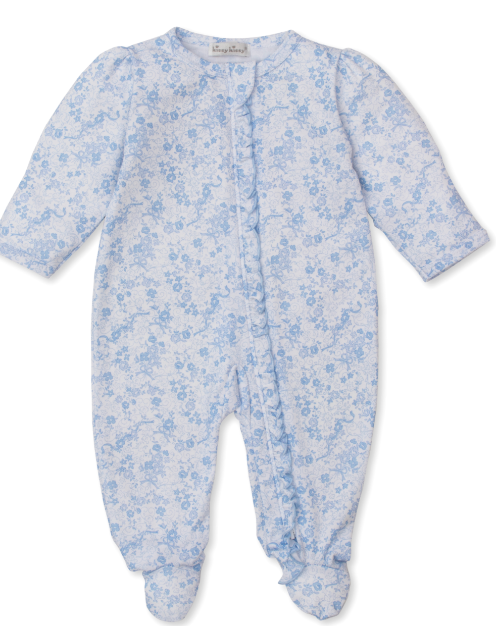 Kissy Kissy Old English Roses Zip Footie