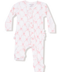 Ribbon Bow Trellis 2 Way Zipper Footie