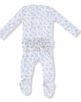 Romi Floral Ribbed 2 Way Zipper Footie