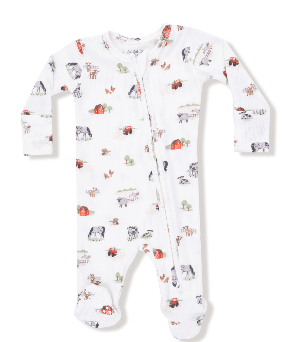 Little Farm Zipper Footie