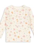 Organic Cotton Floral LS Pointelle Minnie T-Shirt