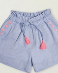 Roman Heart Embroidered Shorts
