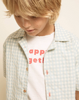 Buho Aqua Gingham Shirt