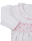 Kissy Premier White Bow Smocked Romper