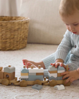 Wooden Toy Stacking Train