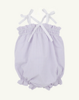 Lauderdale Lavender Gingham Rosey Romper